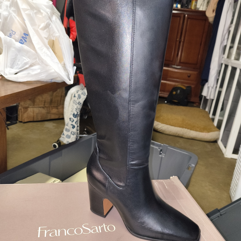 Franco Sarto Elegant Black Heeled Boots